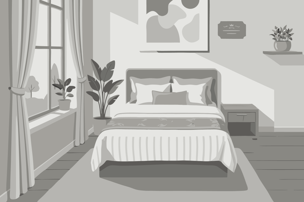 Chambre Lit Queen-Size avec Balcon